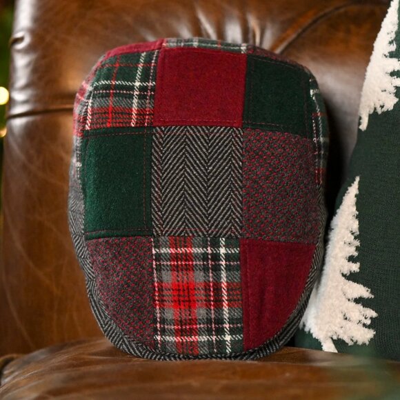 Boston Scally The SCROOGE Christmas Plaid One Panel Cap w/ Pin - M/L - Picture 3 of 14